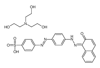 p-[[4-[(2-hydroxy-1-naphthyl)azo]phenyl]azo]benzenesulphonic acid, compound with 2,2',2''-nitrilotriethanol (1:1)结构式