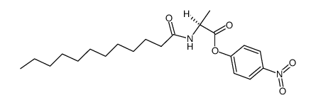 p-Nitrophenyl n-dodecanoyl L-alaninat Structure