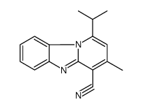 (9CI)-3-甲基-1-(1-甲基乙基)-吡啶并[1,2-a]苯并咪唑-4-甲腈结构式