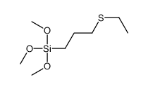 3-ethylsulfanylpropyl(trimethoxy)silane结构式