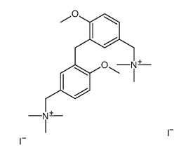 [4-methoxy-3-[[2-methoxy-5-[(trimethylazaniumyl)methyl]phenyl]methyl]phenyl]methyl-trimethylazanium,diiodide Structure
