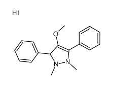 4-methoxy-1,2-dimethyl-3,5-diphenyl-1,3-dihydropyrazol-1-ium,iodide结构式
