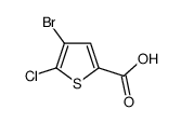 4-bromo-5-chlorothiophene-2-carboxylic acid Structure