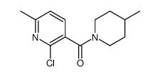 (2-chloro-6-methylpyridin-3-yl)-(4-methylpiperidin-1-yl)methanone Structure