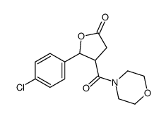 5-(4-chlorophenyl)-4-(morpholine-4-carbonyl)oxolan-2-one结构式