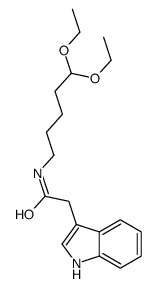 N-(5,5-diethoxypentyl)-2-(1H-indol-3-yl)acetamide结构式