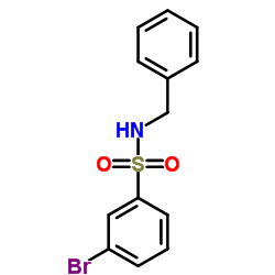 N-苄基-3-溴苯磺酰胺结构式