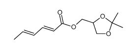 (2,2-dimethyl-1,3-dioxolane-4-yl)methyl sorbate Structure