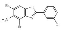 4,6-dibromo-2-(3-chlorophenyl)-1,3-benzoxazol-5-amine Structure