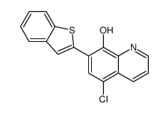 7-(1-benzothiophen-2-yl)-5-chloroquinolin-8-ol Structure