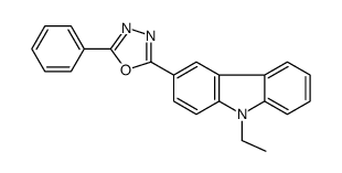 2-(9-ethylcarbazol-3-yl)-5-phenyl-1,3,4-oxadiazole结构式
