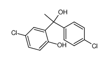 5-chloro-2-hydroxy-α-methyl-α-(4-chlorophenyl)-benzene-methanol结构式