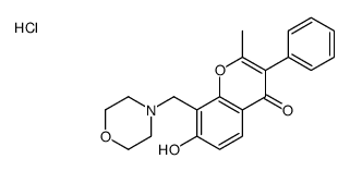 7-hydroxy-2-methyl-8-(morpholin-4-ium-4-ylmethyl)-3-phenylchromen-4-one,chloride结构式