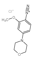 2-Methoxy-4-morpholinobenzenediazonium chloride zinc chloride double salt Structure