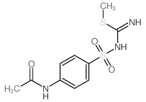 N-[4-[(amino-methylsulfanyl-methylidene)amino]sulfonylphenyl]acetamide结构式