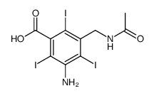 3-Acetylaminomethyl-5-amino-2,4,6-trijod-benzoesaeure Structure