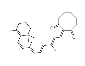 2-[(2E,4E,6E,8E)-3,7-dimethyl-9-(2,6,6-trimethylcyclohexen-1-yl)nona-2,4,6,8-tetraenylidene]cyclooctane-1,3-dione Structure