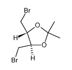 (+)-(2R,3R)-2,3-O-isopropylidene-2,3-dihydroxy-1,4-dibromobutane Structure