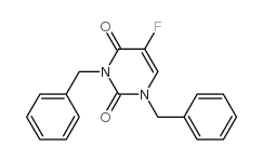 2,4(1H,3H)-Pyrimidinedione,5-fluoro-1,3-bis(phenylmethyl)- Structure