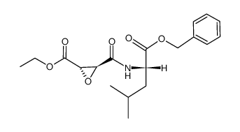 N-((2S,3S)-3-trans-ethoxycarbonyloxiran-2-carbonyl)-L-leucine benzyl ester Structure