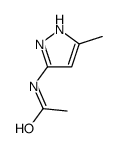 N-(5-甲基-1H-吡唑-3-基)-乙酰胺结构式
