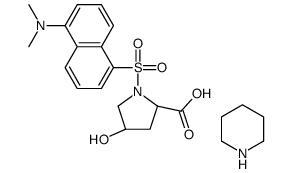 trans-1-[[5-(dimethylamino)-1-naphthyl]sulphonyl]-4-hydroxy-L-proline, compound with piperidine (1:1) picture