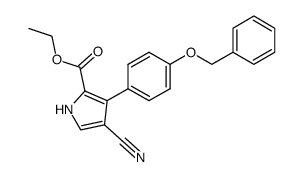 3-(4-benzyloxy-phenyl)-4-cyano-1H-pyrrole-2-carboxylic acid ethyl ester结构式