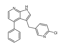 3-[(6-chloropyridin-3-yl)methyl]-4-phenyl-1H-pyrrolo[2,3-b]pyridine Structure