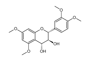(+)-(2R,3S,4R)-3,4-dihydroxy-5,7,3',4'-tetramethoxyflavan结构式