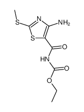 ethyl (4-amino-2-(methylthio)thiazole-5-carbonyl)carbamate结构式