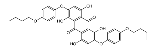 2,6-bis(4-butoxyphenoxy)-1,4,5,8-tetrahydroxyanthracene-9,10-dione结构式
