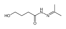 1-(4-hydroxybutanoyl)-2-(1-methylethylidene)hydrazine Structure