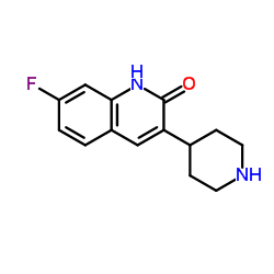 7-Fluoro-3-(4-piperidinyl)-2(1H)-quinolinone结构式
