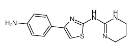 4-(4-aminophenyl)-N-(1,4,5,6-tetrahydropyrimidin-2-yl)-1,3-thiazol-2-amine结构式