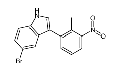 5-bromo-3-(2-methyl-3-nitrophenyl)-1H-indole结构式