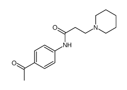 N-(4-acetylphenyl)-3-piperidin-1-ylpropanamide结构式