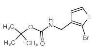(2-溴噻吩-3-基)甲基氨基甲酸叔丁酯结构式