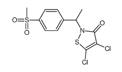 4,5-dichloro-2-[1-(4-methylsulfonylphenyl)ethyl]-1,2-thiazol-3-one结构式