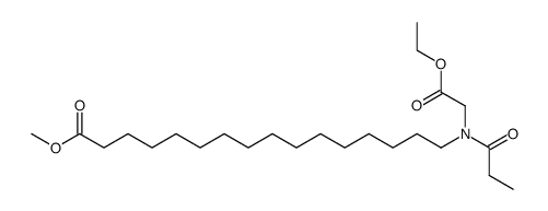 16-(Ethoxycarbonylmethyl-propionyl-amino)-hexadecanoic acid methyl ester结构式