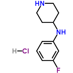 4-(3-氟苯氨基)-哌啶盐酸盐结构式