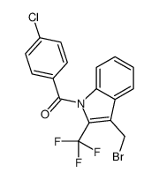 [3-(bromomethyl)-2-(trifluoromethyl)indol-1-yl]-(4-chlorophenyl)methanone Structure