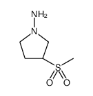 1-Pyrrolidinamine, 3-(methylsulfonyl)- Structure