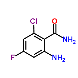 2-Amino-6-chloro-4-fluorobenzamide结构式