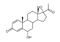 6β,17-二羟基-孕烷-1,4-二烯-3,20-二酮结构式