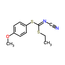 Ethyl(4-methoxyphenyl)cyanocarbonimidodithioate Structure