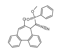 <(6-Chlor-5H-dibenzocyclohepten-5-yl)diazomethyl>phenylphosphinsaeure-methylester结构式