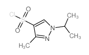 1-异丙基-3-甲基-1H-吡唑-4-磺酰氯结构式