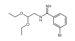N-[2,2-bis(ethyloxy)ethyl]-3-bromobenzenecarboximidamide结构式