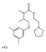 2-pyrrolidin-1-ium-1-ylethyl N-[1-(3,5-dimethylphenoxy)propan-2-yl]-N-methylcarbamate,chloride结构式