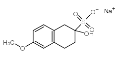 2-Hydroxy-6-methoxy-1,2,3,4-tetrahydronaphthalene-2-sulfonic acid sodium salt Structure
